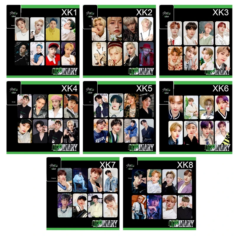 

8 style Kpop STRAY KIDS Photocards Personal HD Printed Photo Cards Thicken Postcard Small LOMO Cards for Fans Collection 8pcs