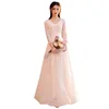 Customized Elegant Lace Wedding Dress With Sleeve Sexy V-neck Flowers Robe De Mariee New Floor-length Simple Bride Dress 6