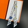 Luxury Chain Print Small Silk Scarf Simulated Silk Thin Neck Scarf Fashion Bag Ribbon Headscarf For Women 4