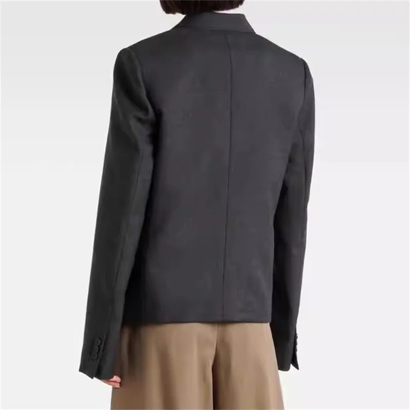 women's blazer autumn new outerwear double breasted slim fit women's suit jacket High quality long sleeved top Women's coat