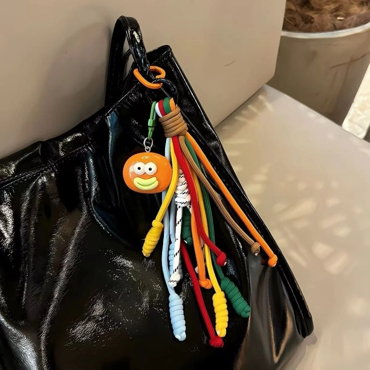 Keychain mouth colorful cute sausage backpack funny ins style student couple backpack hanging chain decoration 3