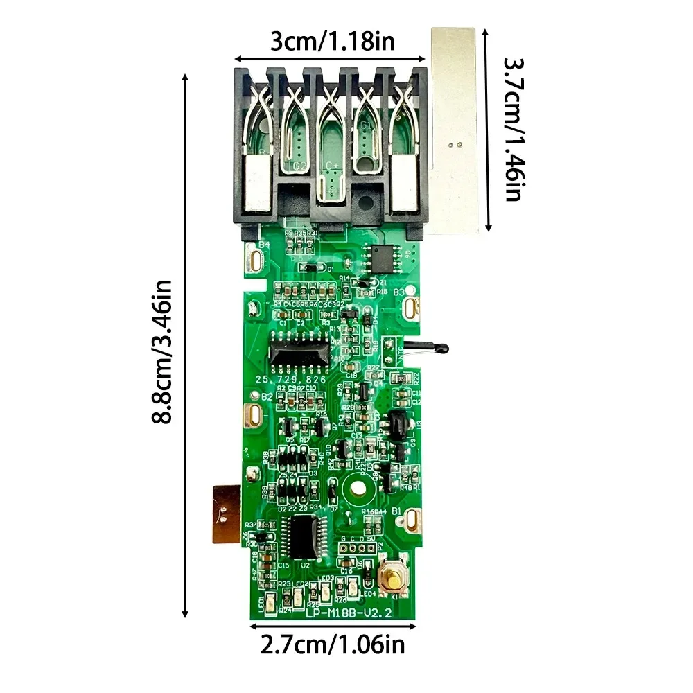 밀워키 m18 18V 4Ah 5* 21700 리튬 배터리 하우징용 리튬 이온 배터리 플라스틱 케이스 PCB 충전 보호 보드 박스 쉘