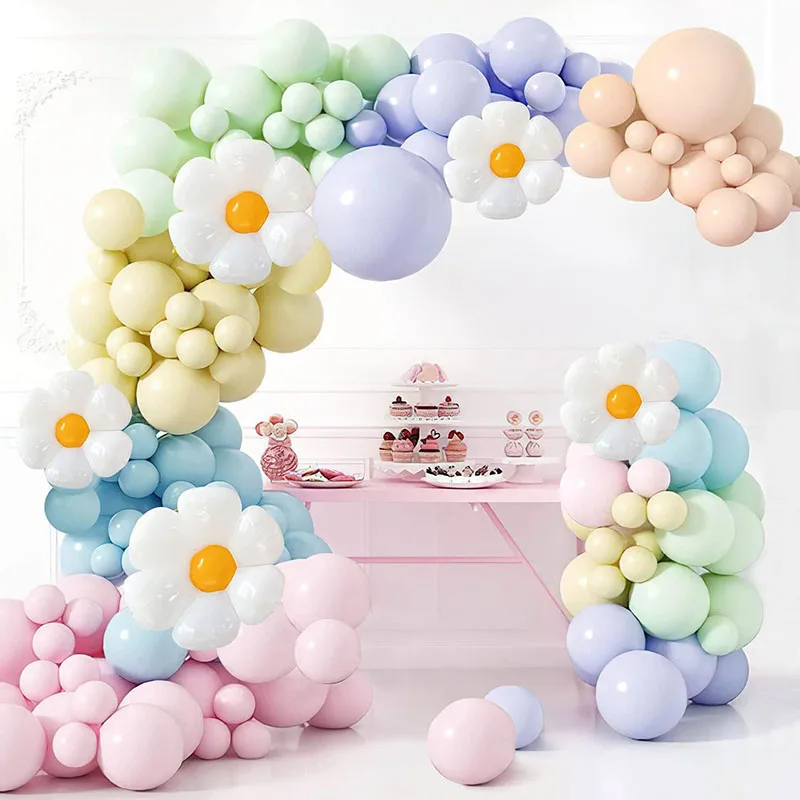 Pastel Balloon Garland Kit Daisy Balloon Garland Girls Birthday Wedding Baby Shower Daisy Theme Party Decorations birthday balloon set party balloon set birthday party decoration set balloon arch kit