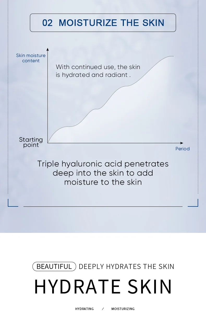 Moisturizing serum application