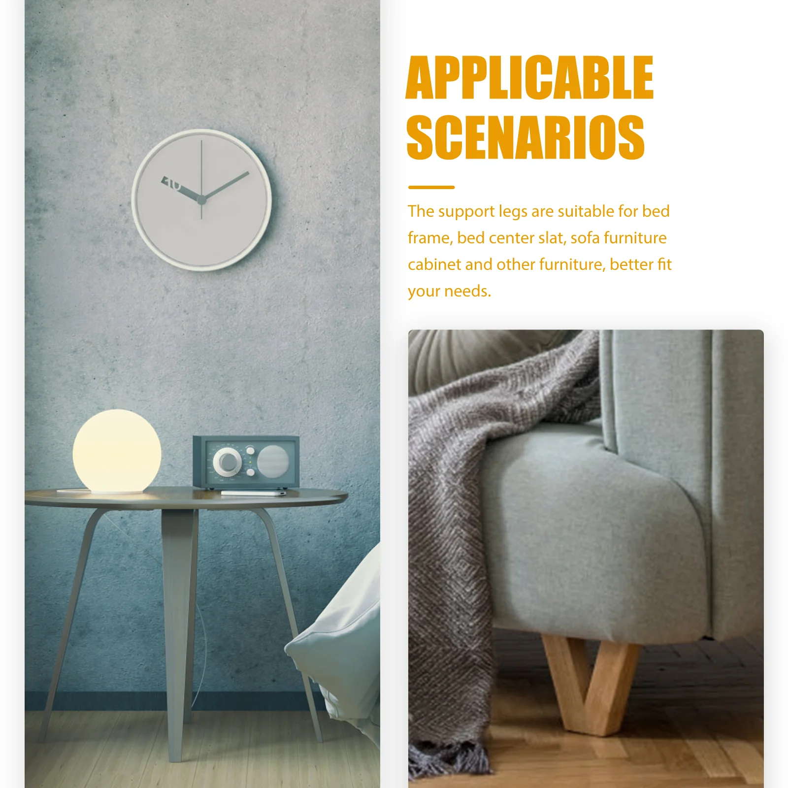 

Stainless Steel Desk Leg Bed Support Legs Adjustable Furniture Feet Replacement Slats