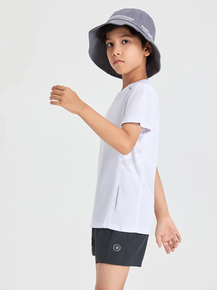 Kids Short Sleeve T Shirt Summer Quick Drying Sweat Absorbing Kids Teenagers Sports Running Short Sleeved T-shirt Comfortable Breathable Quick Drying Top