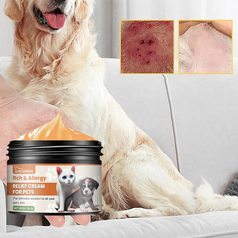 Pet Antiitch Antiallergic Cream,Dog Cat Skin Soothing Recovery Care,Herbal Extraction Relieve Animal Itching By Allergy & Bite