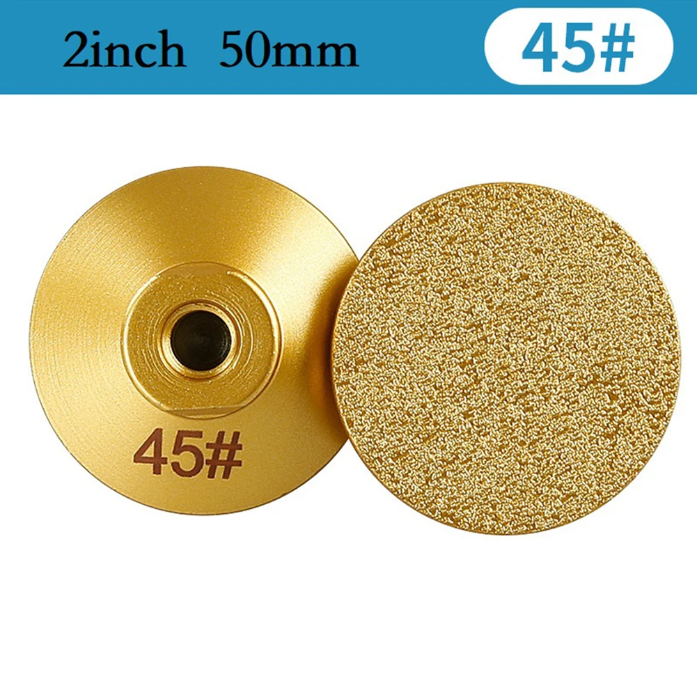 

Strong Grinding Force For Granite For Marble Grinding Head Grinding Tool 2inch 50mm Brazing Golden Metal Thick