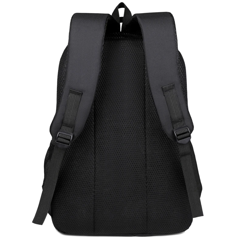 Unisex large-capacity backpack with zippered compartments and padded back panel, made of high-quality and durable polyester, fea