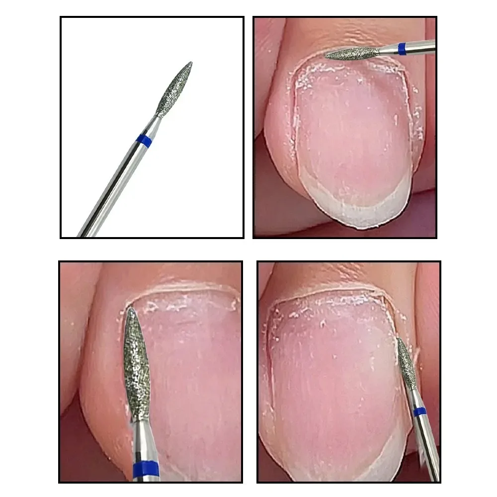 Diamond Nail File Russian-style Pre-treatment Long Spindle-shaped For Removing Dead Skin