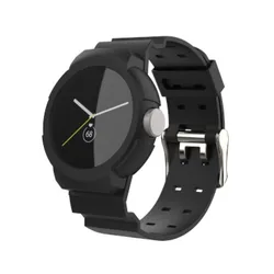 Silicone TPU Solid Color Business Strap (Black)