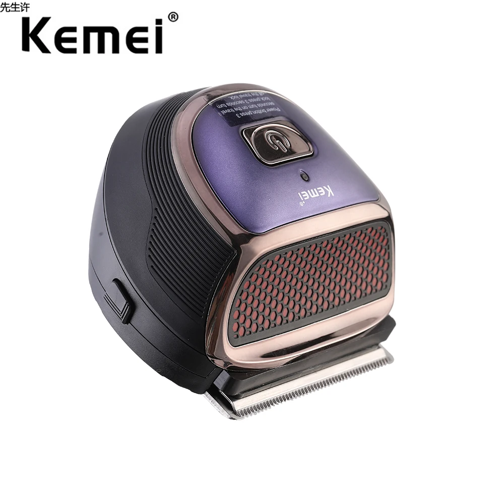 Kemei Pro-kit de Máquina de Corte de Cabelo Auto Cortadores de Cabelo Elétricos Portáteis Aparador de Cabelo Recarregável Guardas de Comprimento à Prova d Água