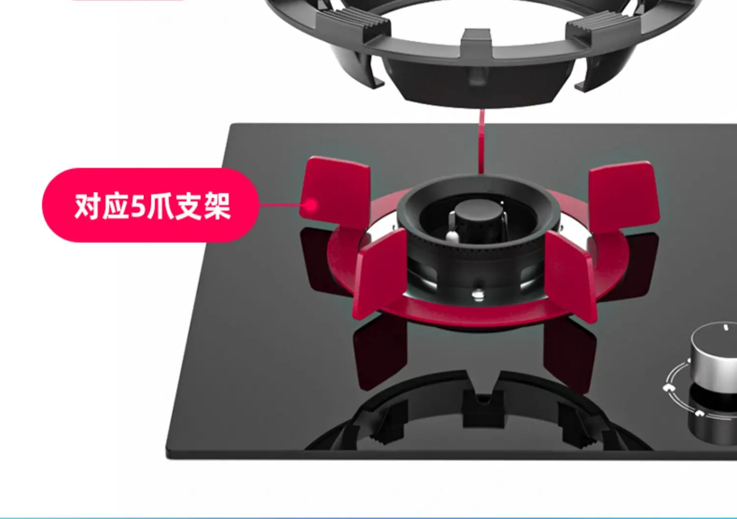 Cast Iron Gas Stove Fireproof Windproof Energy-saving Ring Stove Stand