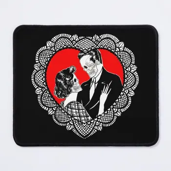 레트로 해골 커플 마우스 패드, PC 남성 책상 컴퓨터 게이머 플레이 키보드 마우스 패드 매트, 테이블 카펫 인쇄 애니메이션 게임