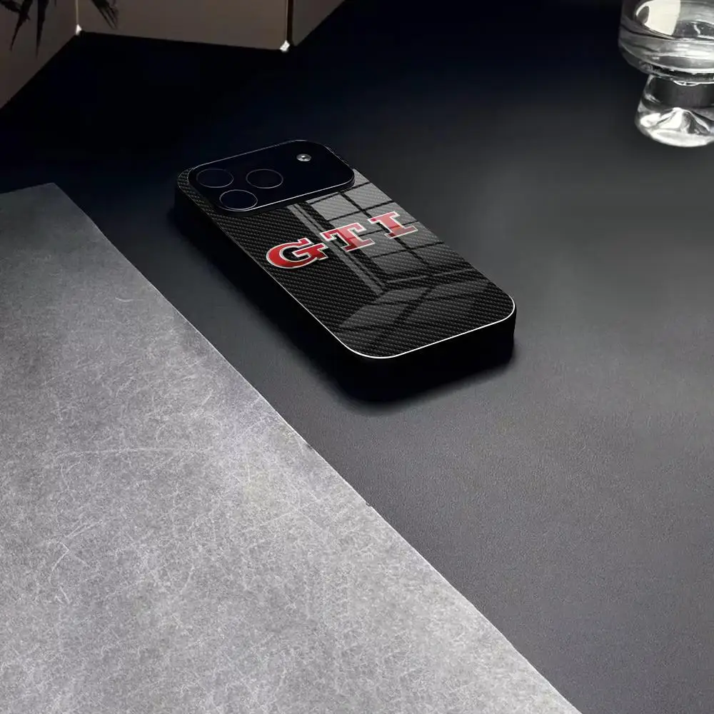 Vintage Golf MK1 G-GTI Glass Phone Case Cover
