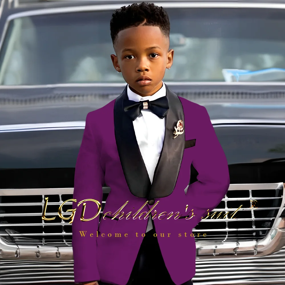 Boy Shawl Collar 2-piece Wedding Suit suitable for 2 to 16 years old