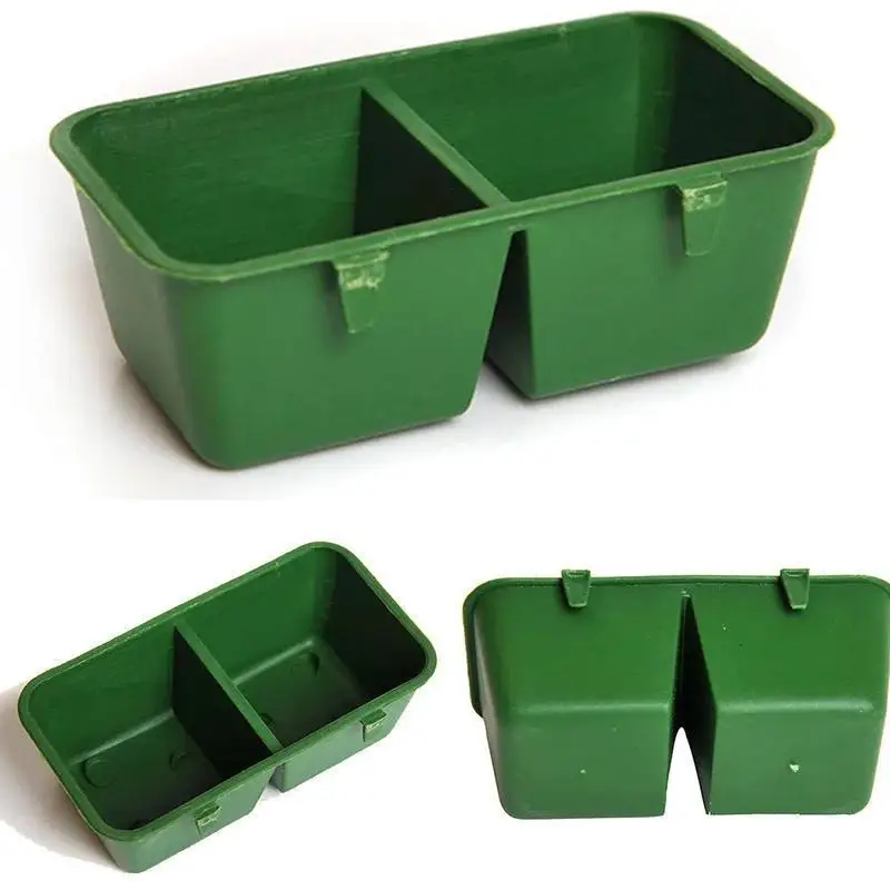 2PC 2 In 1 Parrot Food Water Bowl Dual Feeding Cup Plastic Bird Pigeons Cage Water Food Feeder Bird Parrot Pet Water Bowl