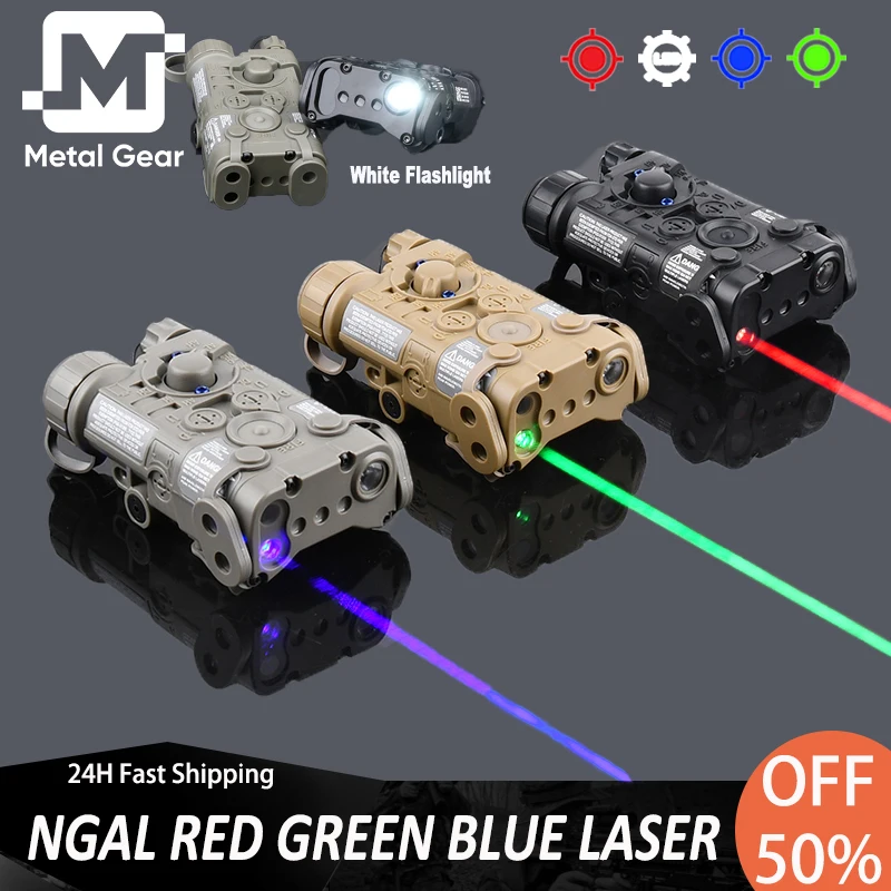 

Airsoft Tactical NGAL Red Blue Green Laser Sight IR Pointer Strobe White LED Light WADSN PEQ15 DBAL A2 MAWL Hunting Flashlight