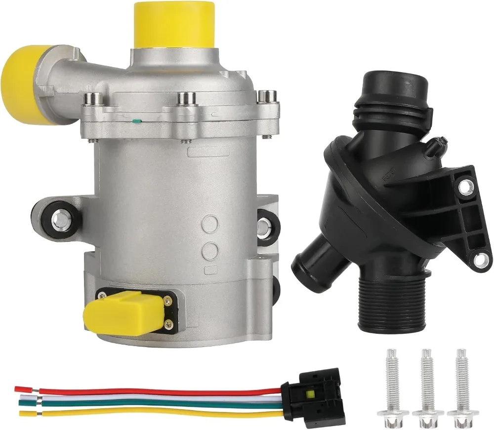 Electric Engine Water Pump with Thermostat for BMW 320i 328i X1 2012-2018 2.0L N20B20 Engine Replacement Part