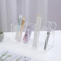 Transparent Eyebrow Pencil Brush Holder Acrylic Organizer for Cosmetics Makeup Organizer Boxes Brush Containers Storage Box 6