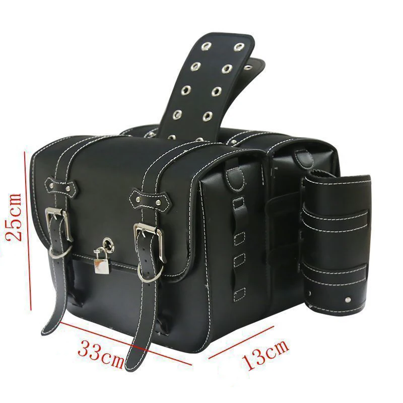 For Harley Sportster XL 883 1200 Honda Yamaha Suzuki Motorcycle SaddleBag Large Capacity Motorbike Side Bags Storage Tool Parts