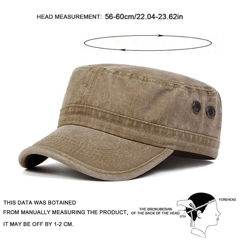 Baseball Cap Unisex Solid Color Flat Top for Spring Autumn