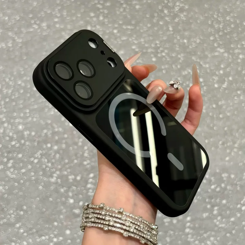 Sleek Matte Metal Camera Protector with MagSafe-Compatible Magnetic Shockproof Cover