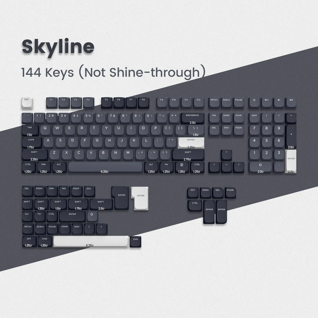 Keycaps, PBT Gaming Acessórios, Switches MX, Teclado Gamer, MiFuny, 144 Chaves
