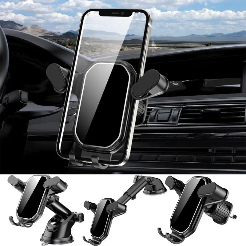 

Magnetic Car Phone Holder Air Vent Mobile Mount Anti-Drop Lock Design Holder Dashboard CellPhone Bracket Car Accessories