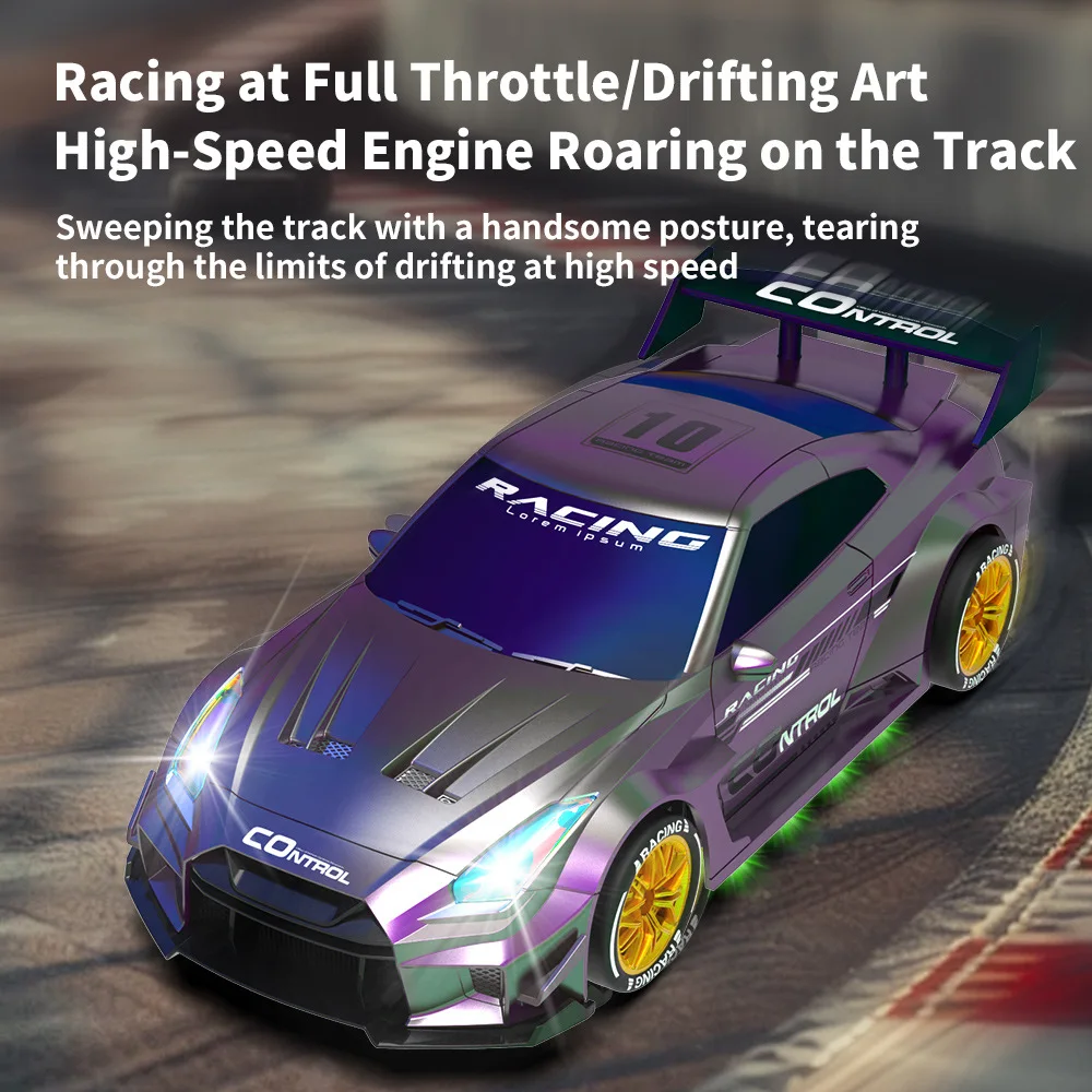 JJRC Q228 RC Car Iridescent Drift Racing Toy with 2.4G Remote Control Multiplayer Battle Mode Electric Stunt Vehicle for Kids
