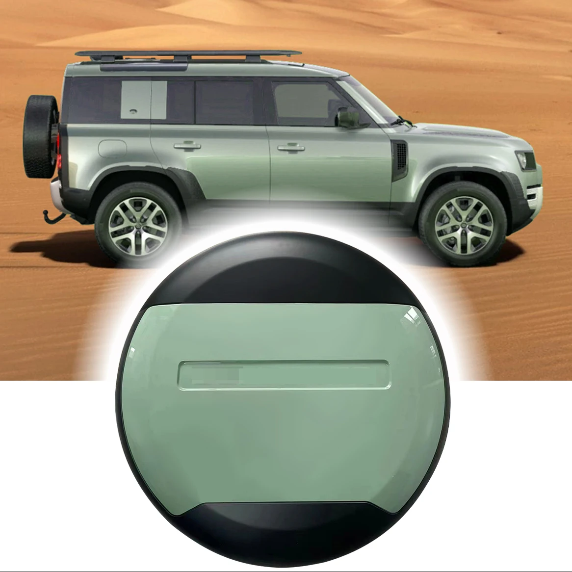

Grasmere Green Series Spare Tire Cover fits for Land Rover Defender 110 90 130 2020-2024 ABS Spare Tyre Wheel Cover Protector