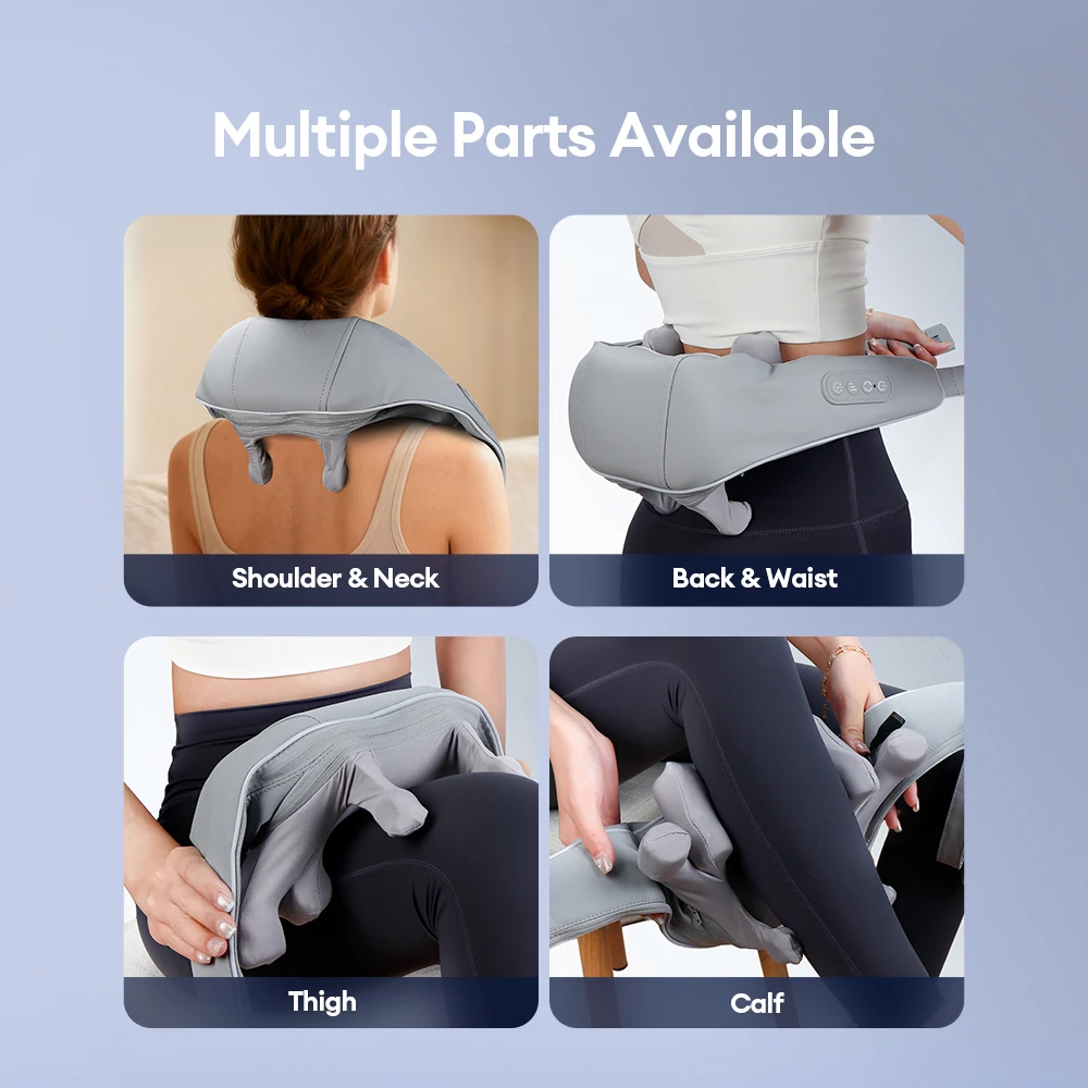 8-Head Neck And Shoulder Massager Wireless Shoulder And Back Kneading Massage Shawl Waist Neck Cervical Trapezius masajeador