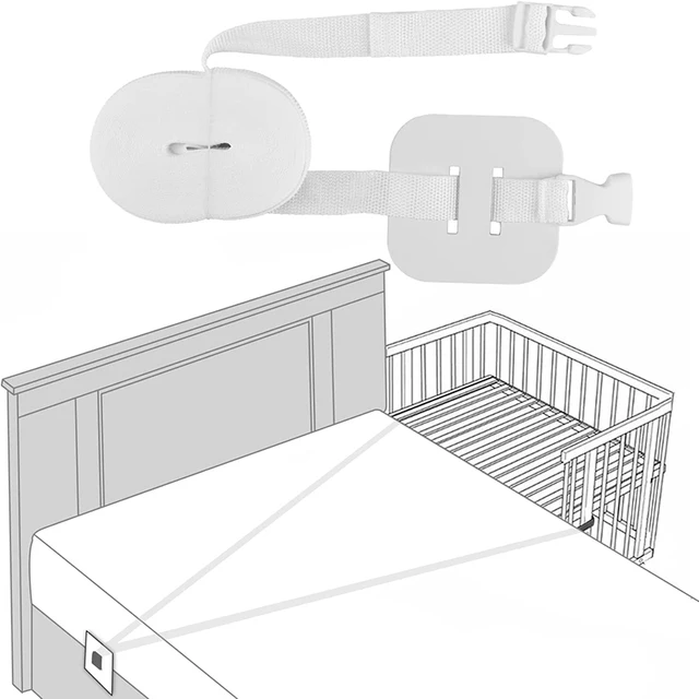 Connecteur de lit, sangle de matelas, feuille de ceinture, fixation pour bébé, support de attaches, cordes de pont de berceau, sangles à double connexion, Fixation des jumeaux 1