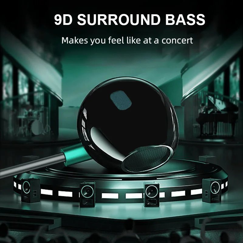 9D Surround Sound Type C&3.5mm Headphones Volume Control Headset With HD Mic Wired Earbuds For iPhone15/Samsung Galaxy Earphones 2
