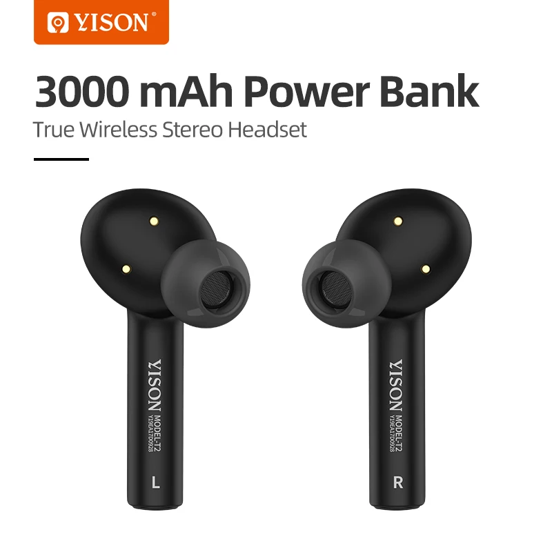 YisonT2Bluetooth50HDMicrophoneClearCallsTrueWirelessStereo