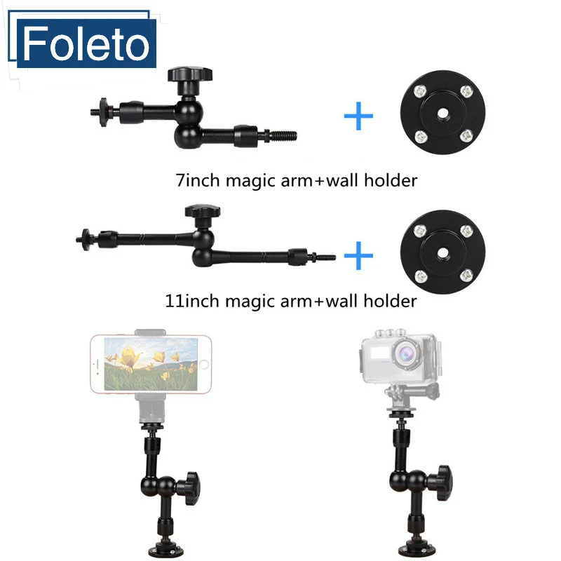Foleto 7 "Magic Arm E 11" Magic Arm Pollici Snodi A Frizione Regolabile Per Tutti I Modelli Telefono Cellulare Slr Monitor Lcd Led Flash Ca