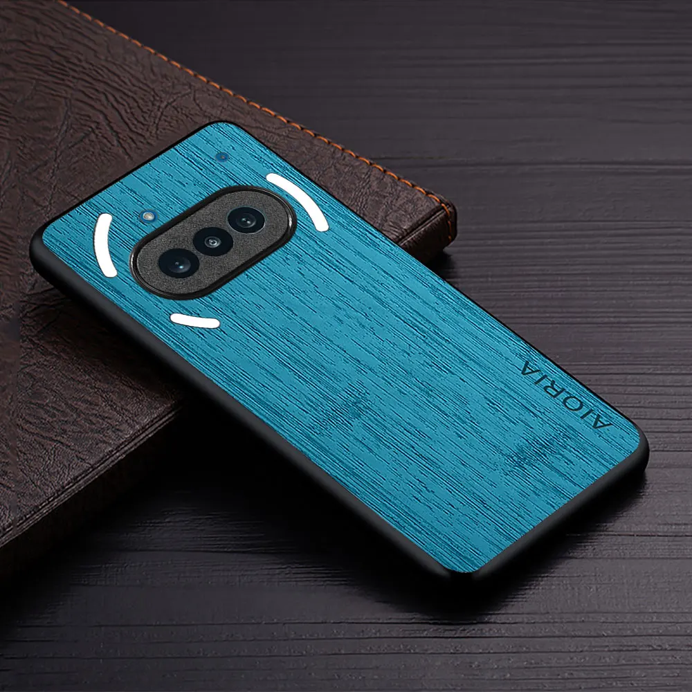 Luxury Bamboo Wood Pattern Leather Phone Case Cover