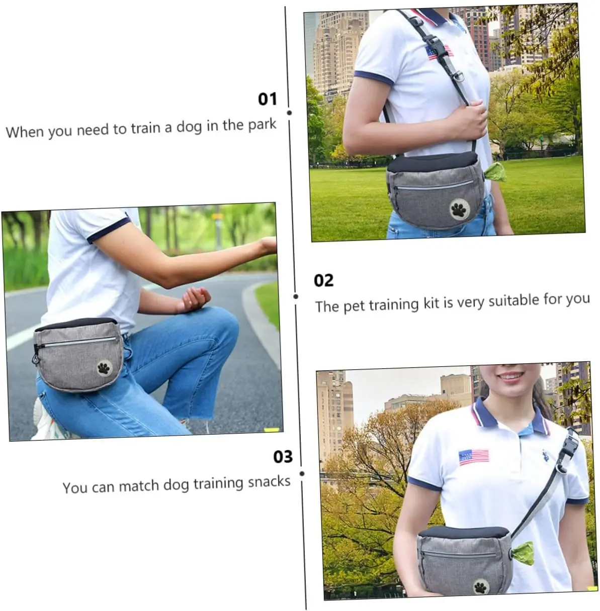 Dog Training Waist Bag Portable Food Bag Outdoor Feeder for Dog Training Walking Feeding Snack Supplies Oxford Cloth
