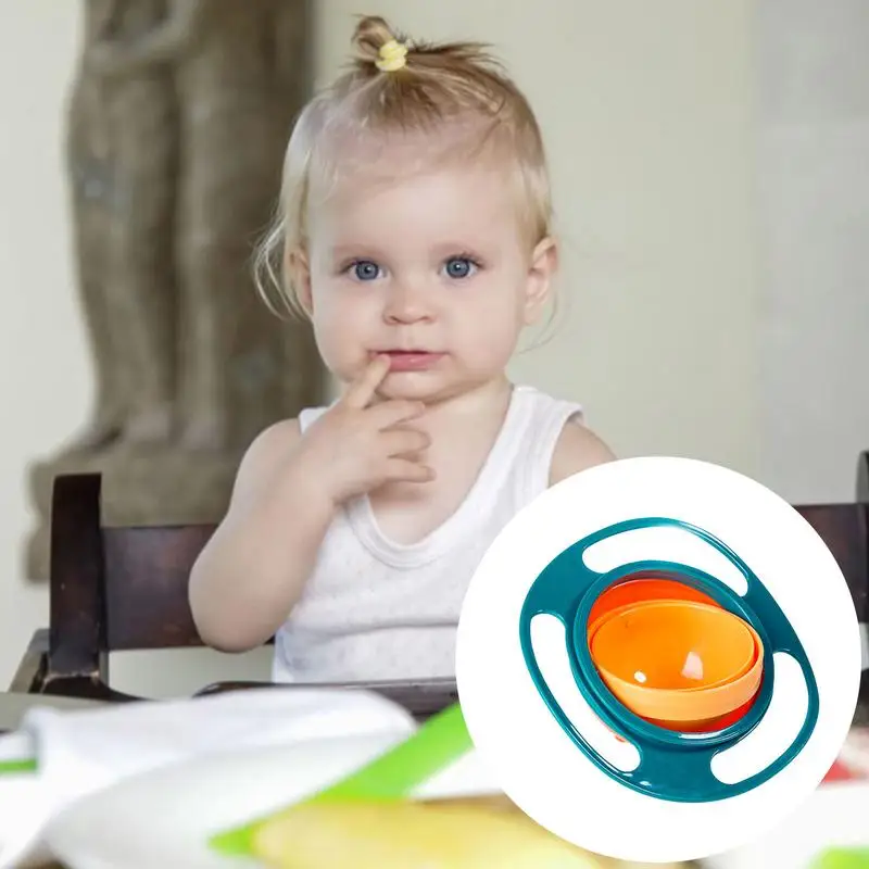 Creative Baby Feeding Dish Cute Baby Gyro Bowl Universal 360 Rotate Spill-Proof Bowl Snack Bowls Children's Tableware