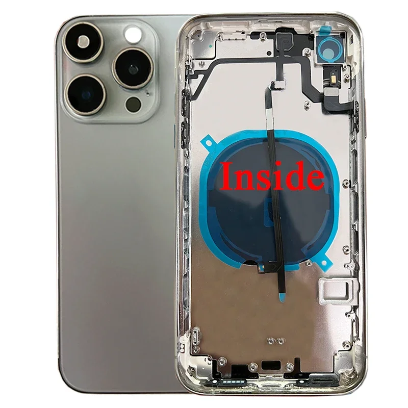 Preinstalled Slide Button DIY Housing For iPhone XR to 15Pro,like 16 Pro Titanium Style 6.1" Chassis Replacement Kits With Gift 2