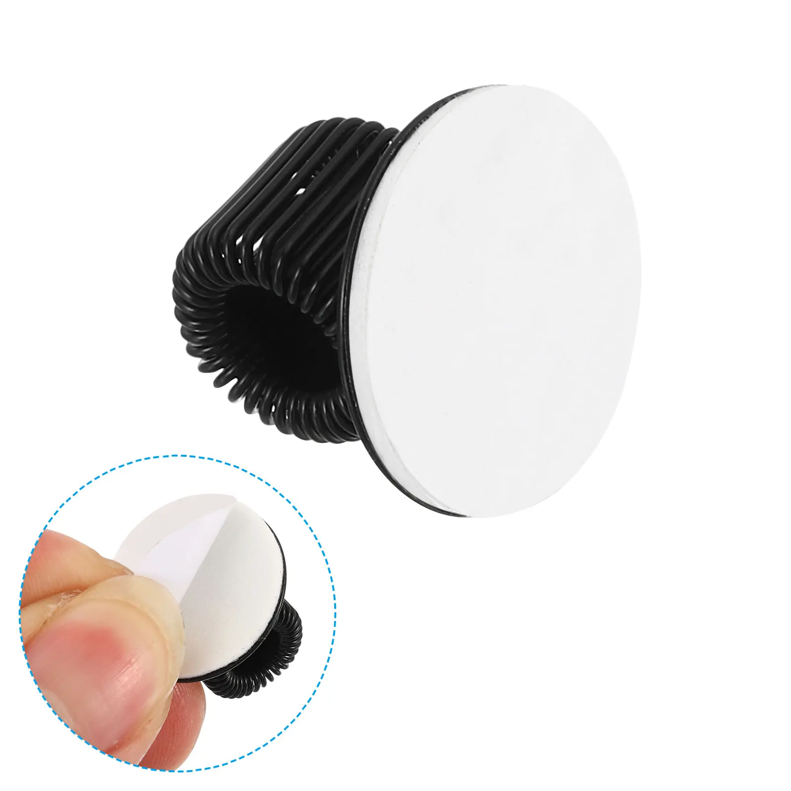 Metal Single Hole Pen Loop Holder Rotatable Self Adhesive Pens Clip Spring Loop Pen Holder Clips 2/3/4Pcs Office Supplies pen holder pen and brush holder pen loop pen clip