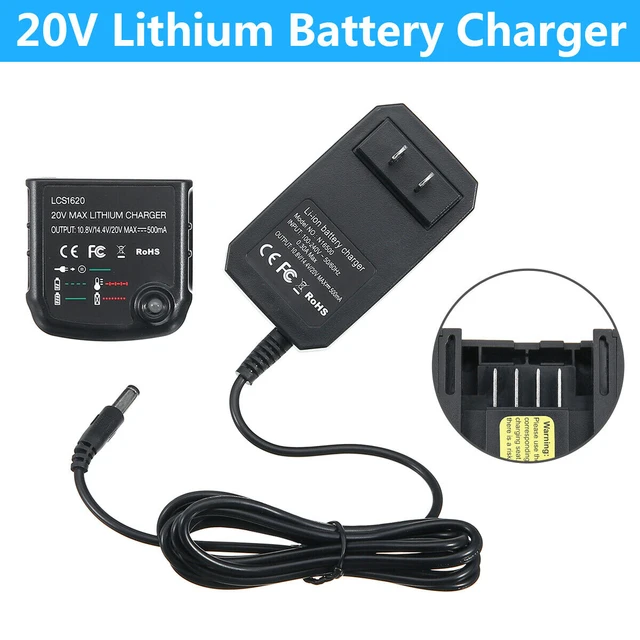 Li-ion NICD Battery Charger For Black Decker 10.8V 14.4V 18V 20V BD18V  LBXR20 Electric Drill Screwdriver Tool Battery Accessory