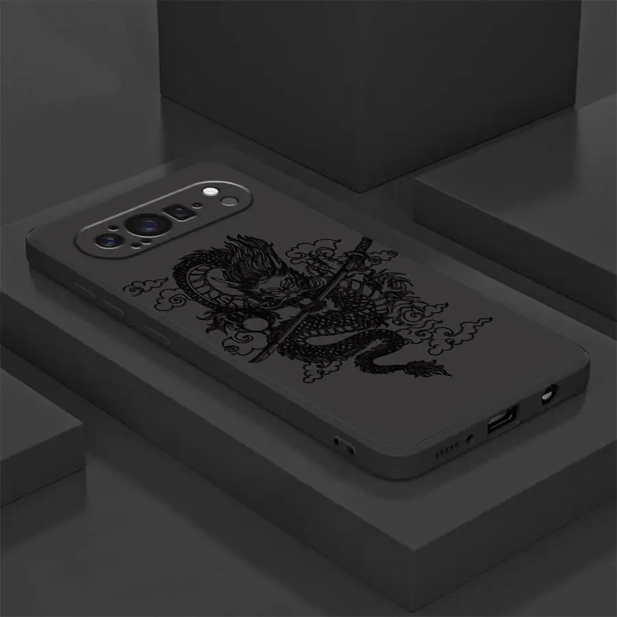 Sleek Minimalist Dragon Design Soft Phone Case