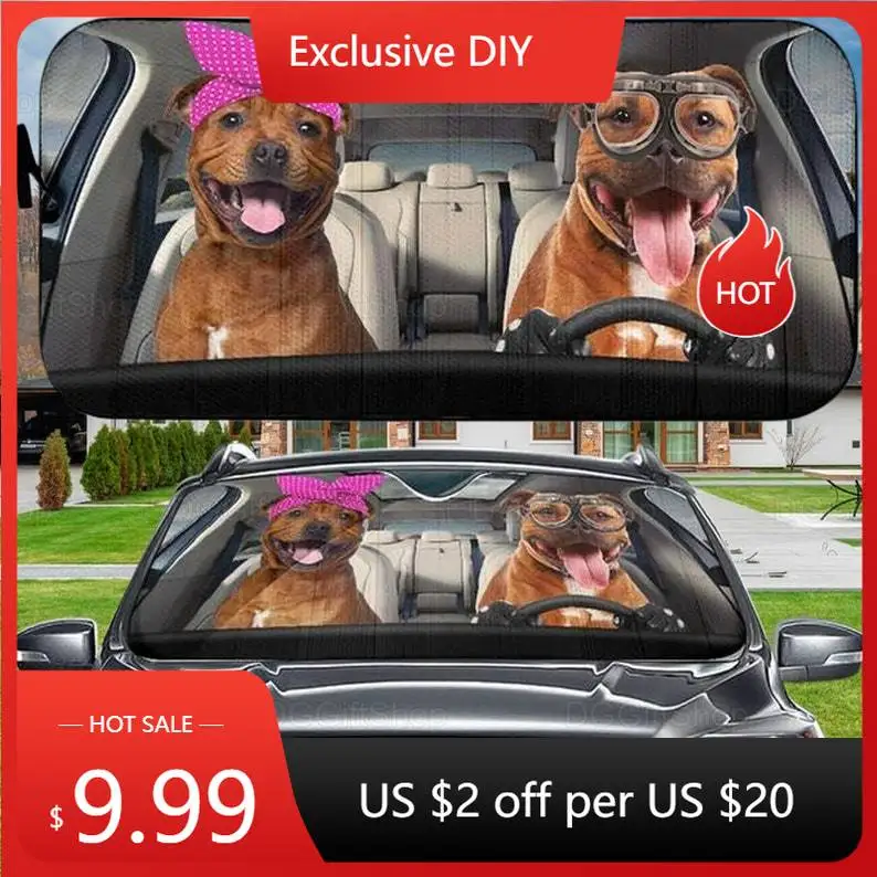 

Pitbull Couple Car Sun Shade, Pitbull Gifts, Pitbull Car Accessories, Home Decor, Dog Lover Gifts, Couple Gifts LNG202112A19