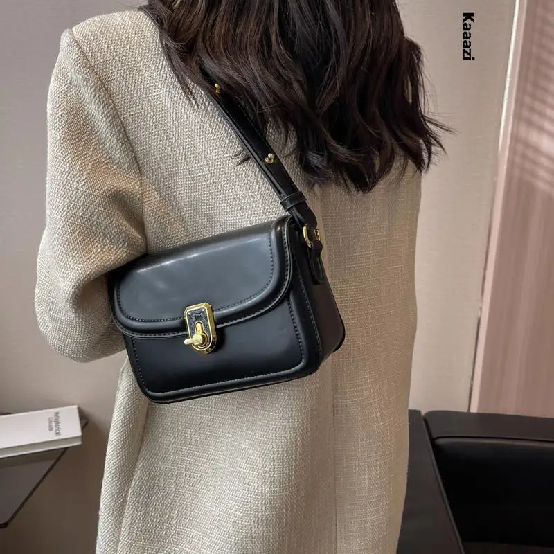 Soild Color Flap Shoulder Bags For Women 2023 New Luxury Designer Trend