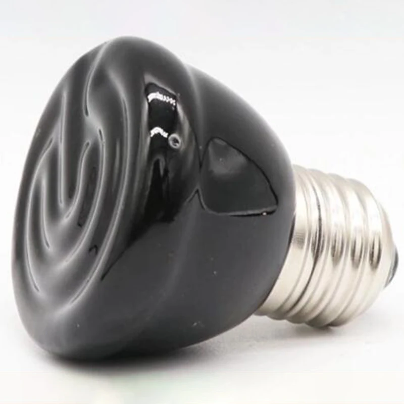 Mini Pet Reptile Infrared Ceramic Heating Lamp 220V Heat Emitter Light Bulb 50W 75W 100W E27 Turtle Warm Bulbs D1