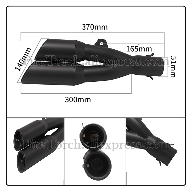 Slip On For HONDA Rebel 500 300 CM500 CM300 CMX500 CMX300 2017 - 2023 Motorcycle Exhaust Pipe 51MM Muffler DB Killer Escape Moto - Image 2
