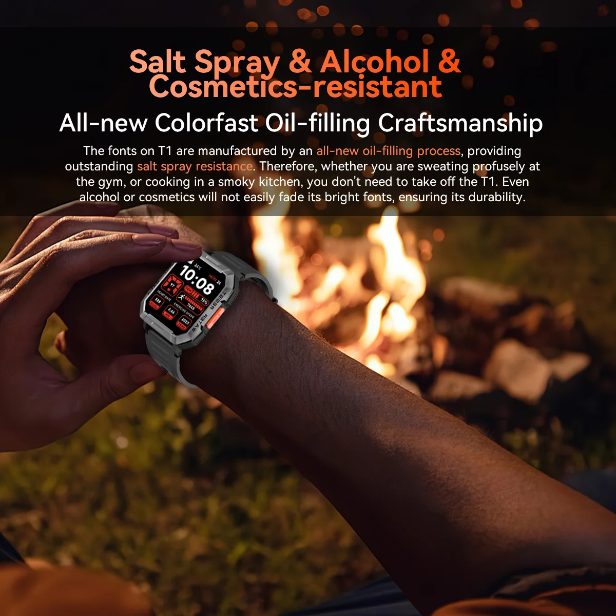 OSCAL ���ο� ����Ʈ �ð� T1 2.01'' HD ���÷��� ��� ������ �ִ� �߿� �ð� Bluetooth ��ȭ ��� Smartwatch