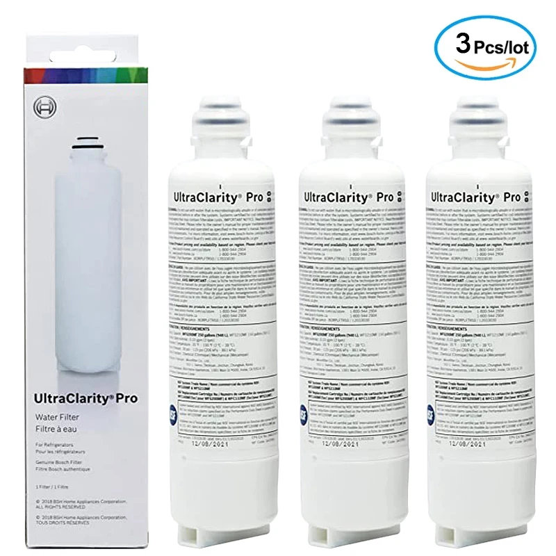 SpiroPure SP-BH55PRO Refrigerator Water Filter – NSF Certified Replacement For Bosch Fridges (3-Pack)