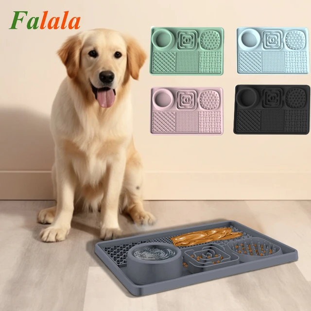 Silicone licking pad Pet Dog Lick Pad Bath Peanut Butter Slow Eating  Licking Feeder Cat Lickmat Feeding Dog Lick Mat dog feeder - AliExpress